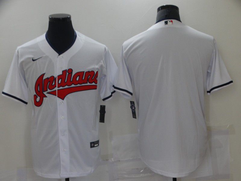 Men Cleveland Indians Blank White Game 2021 Nike MLB Jersey